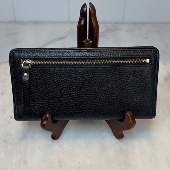 Kate Spade Pebbled Leather Full Sized Snap Closure Slim Wallet - Picture 4 of 16